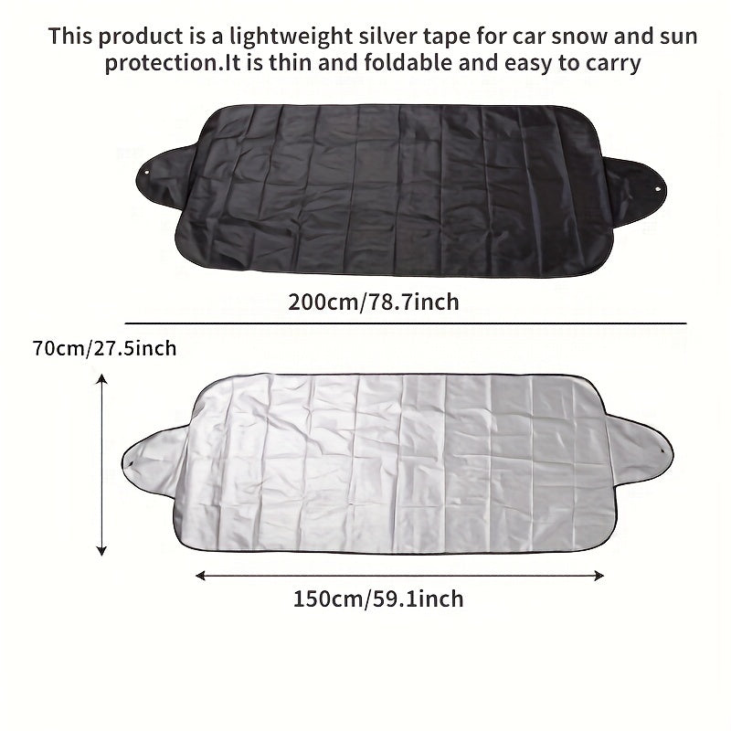 Foldable Windshield Cover for Snow and Sun Protection