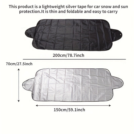 Foldable Windshield Cover for Snow and Sun Protection