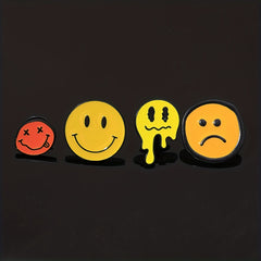 4pcs Skull Balloon Alloy Oil Drop Badge Brooch For Men