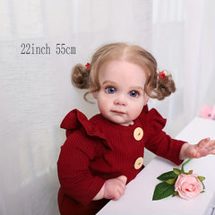 22" Reborn Doll Vinyl Silicone Realistic Lifelike Birthday Gift