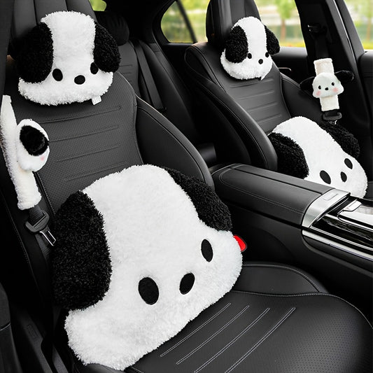 Cartoon Dog Headrest Pillow Neck & Back Support for Car