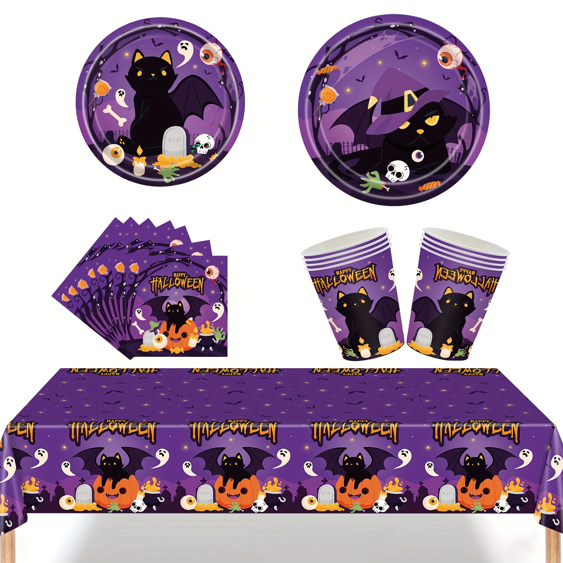 Waterproof Halloween Party Tablecloth 108in 54in