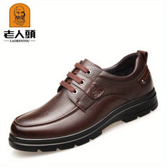 LAORENTOU Men's Leather Dress Shoes Lace up Formal Dress Shoes