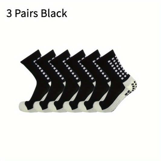 Men's Breathable Fitness Shin Guards & Anti Slip Socks 3 Pair Set