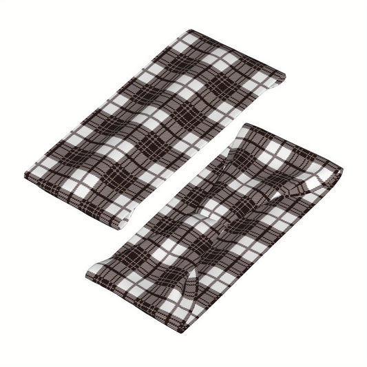 Plaid Breathable Headband for Sport & Casual Wear