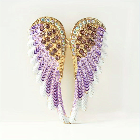 Angel Wings Brooch Feather Corsage Rhinestone Jewelry Clothing Accessories Pin