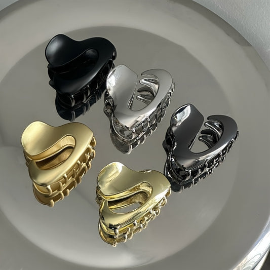 Minimalist Solid Hair Claw Vintage Banana Clip Hairgrip Non Slip Hair Accessory
