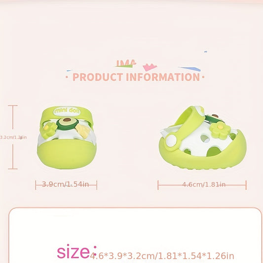 1 Pair 7.87-inch Plush Doll Accessories Doll Hole Shoes Baby Doll Slippers