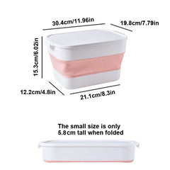 Foldable Plastic Storage Box with Cover for Camping and Household