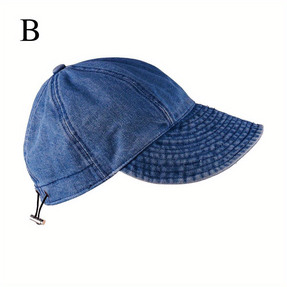 Adjustable Denim Sun Hat UV Protection Bucket Hats for Women