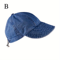 Adjustable Denim Sun Hat UV Protection Bucket Hats for Women