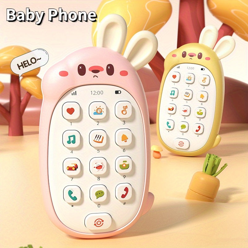 Baby Cell Phone Toy with Early Education & Music Sensory Rabbit Learning Phone
