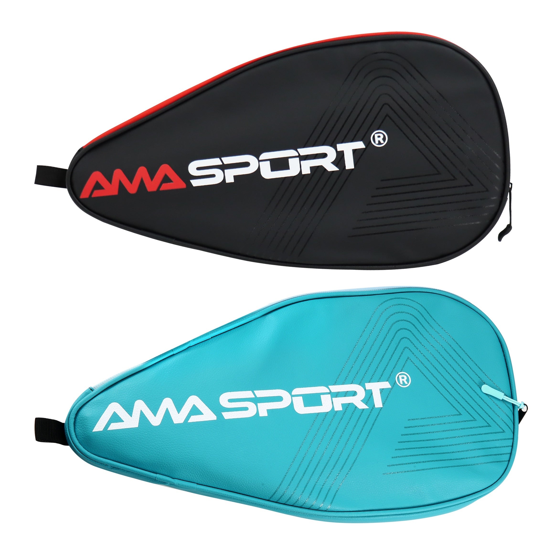 AMASPORT Pickleball Paddle Cover Faux Leather Bag