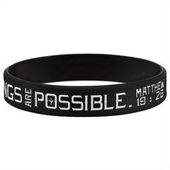 Women's Inspirational Baseball Silicone Bracelet - Motivational Wristband