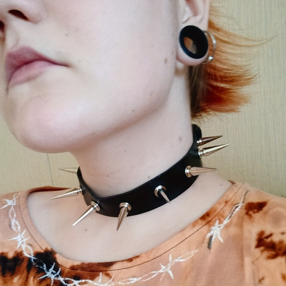 PU Leather Choker Punk Gothic Style Necklace