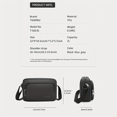 Men's Messenger Bag TPU Material for Outdoors & Business