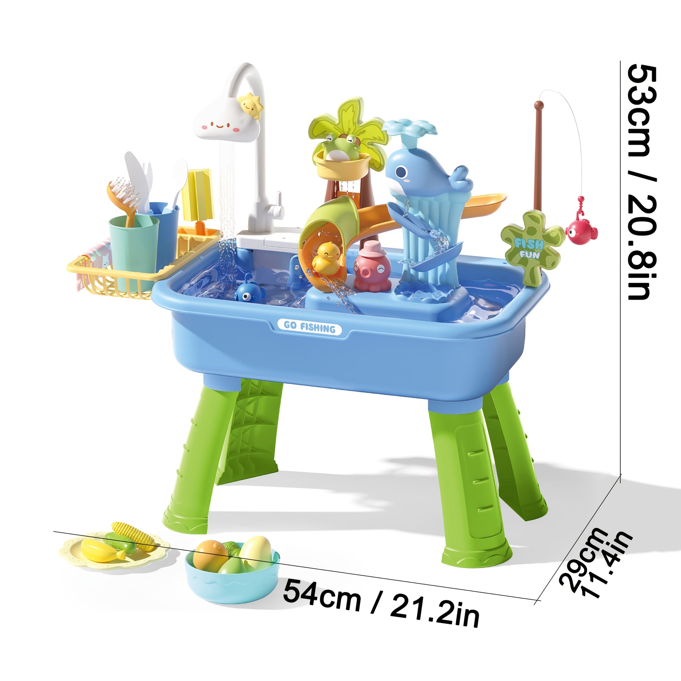 Kids Play Kitchen Toy with Utensil Pretend Playset