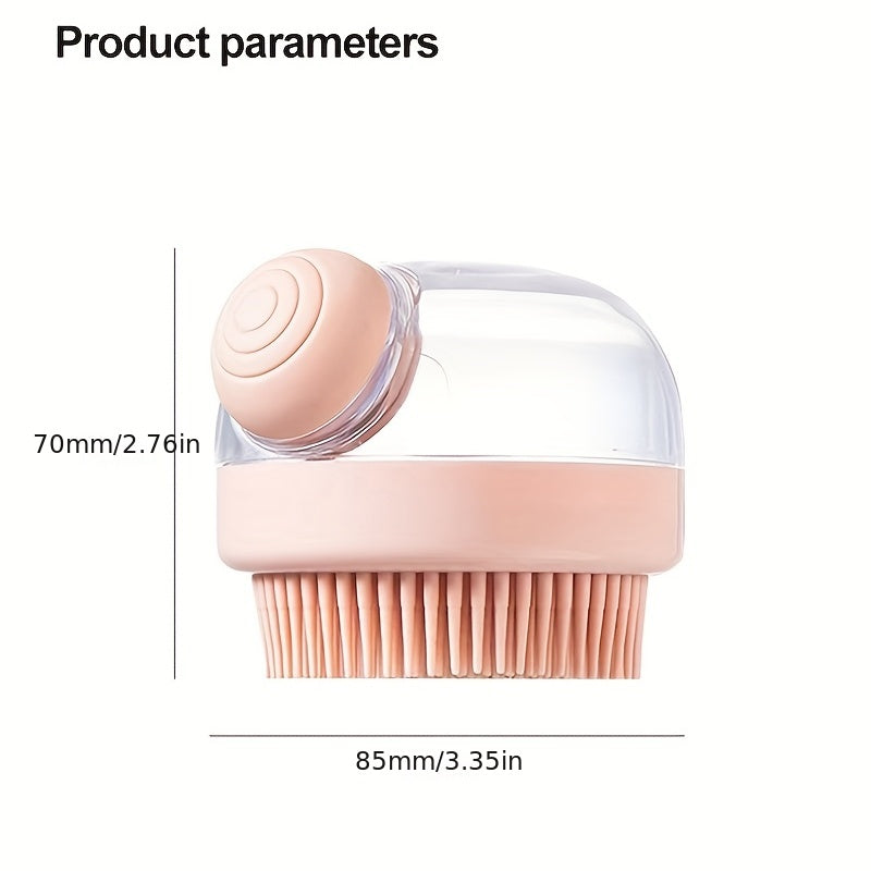 Pet Bath Brush with Soap Dispenser for Dogs and Cats
