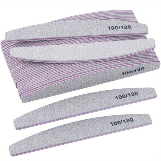 Manicure Tool File Buffers for Acrylic Nails 100/180 Grits, Double Sided Files