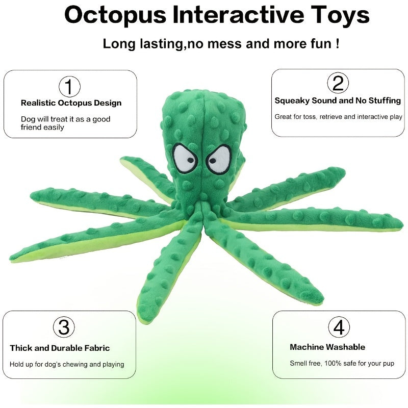 Octopus Soft Dog Chew Toy Interactive Dog Supplies