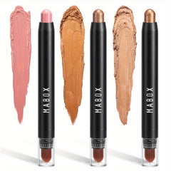 Creamy & Waterproof Eyeshadow Stick - Metallic Neutral and Brown Colors