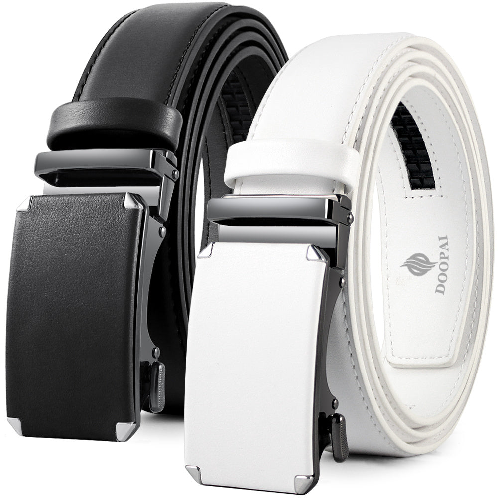 Doopai Men's Ratchet Dress Belt Adjustable 4 Leath
