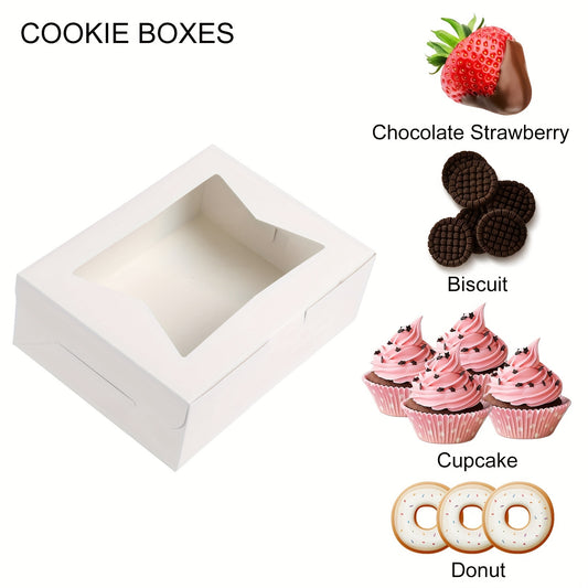 36pcs Cookie Boxes with Windows for Gift, Pastries, Desserts