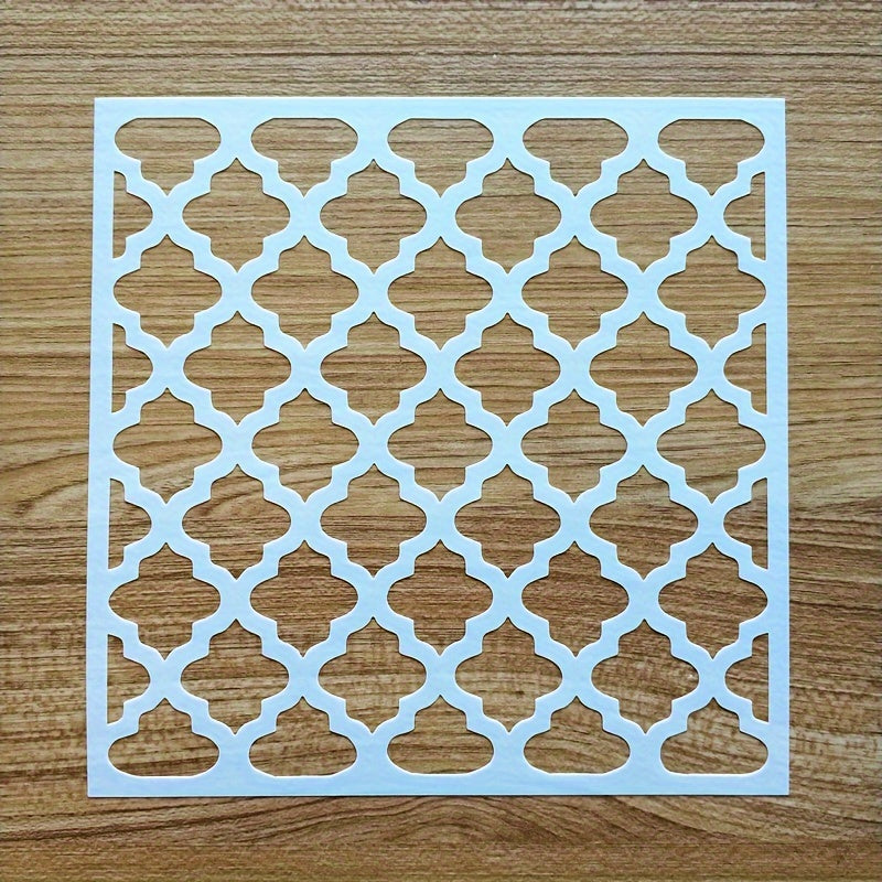 Moroccan Pattern Stencil for DIY Painting on Fabric Wood Tile Floor