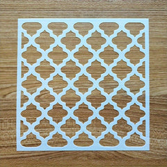 Moroccan Pattern Stencil for DIY Painting on Fabric Wood Tile Floor