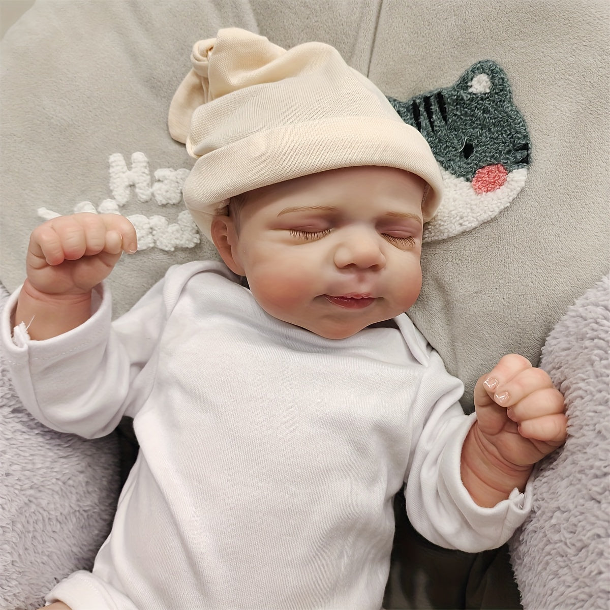 Handcrafted Lifelike Reborn Doll Soft Body Hand Painted Hair Detailed Veins