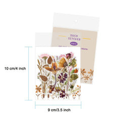 40pcs Floral Stickers Pack Waterproof Transparent PET for Bullet Journal DIY
