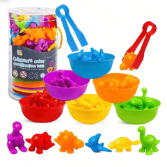 Kids' Rainbow Dino Counting & Classification Math Toy Set