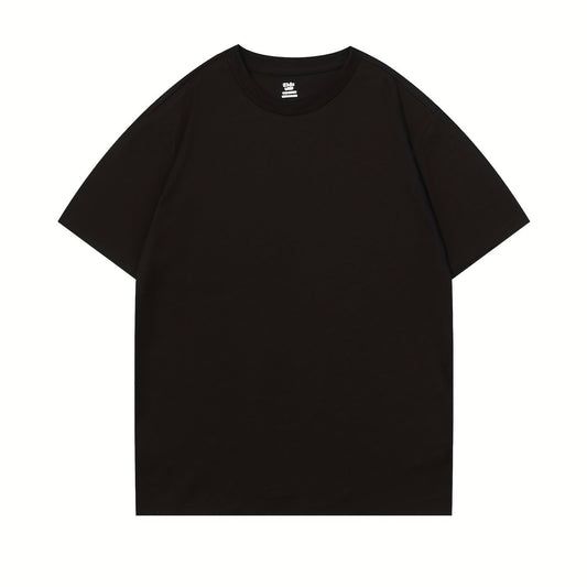 Kids Plain Cotton T Shirt Breathable Short Sleeve Top Boys Girls