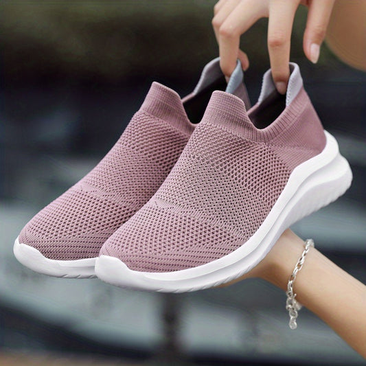 Women's Comfy Knit Sock Sneakers Lace Up Slip On Low Top Shoes