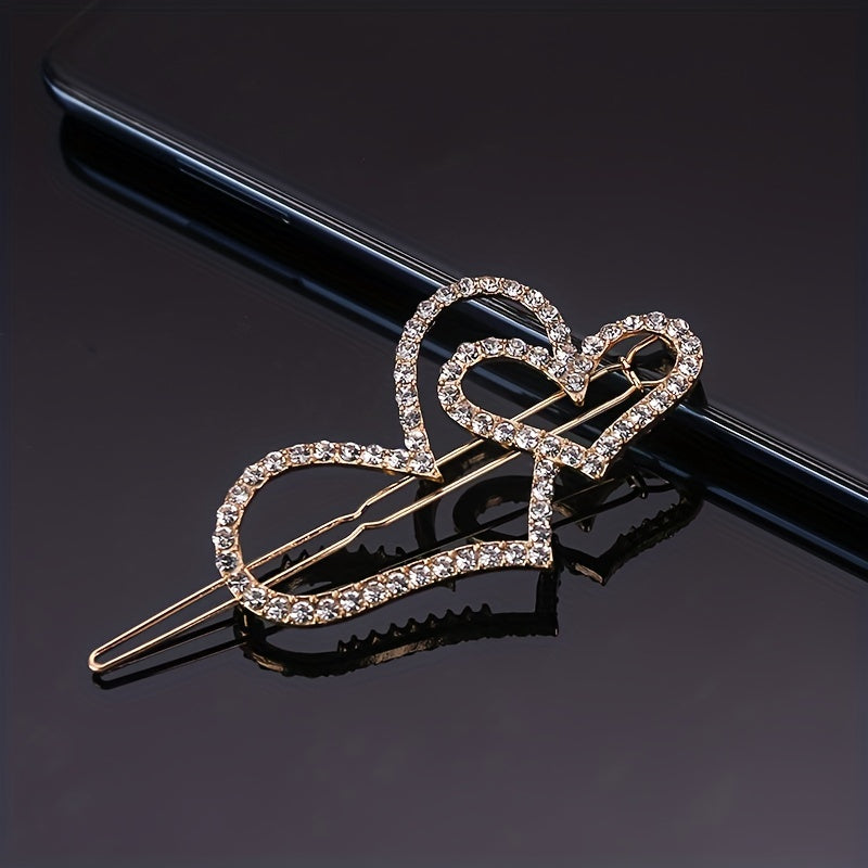 Rhinestone Hair Clip Bobby Pin Side Clip Non Slip Bangs Clip
