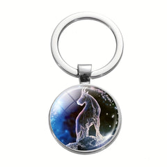Classic Animal Twelve Constellation Keychain For Men Creative Friend Gift