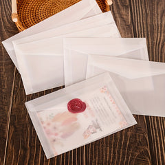 10pcs Sulfuric Acid Paper Transparent Envelope Minimalist Artistic Postcard