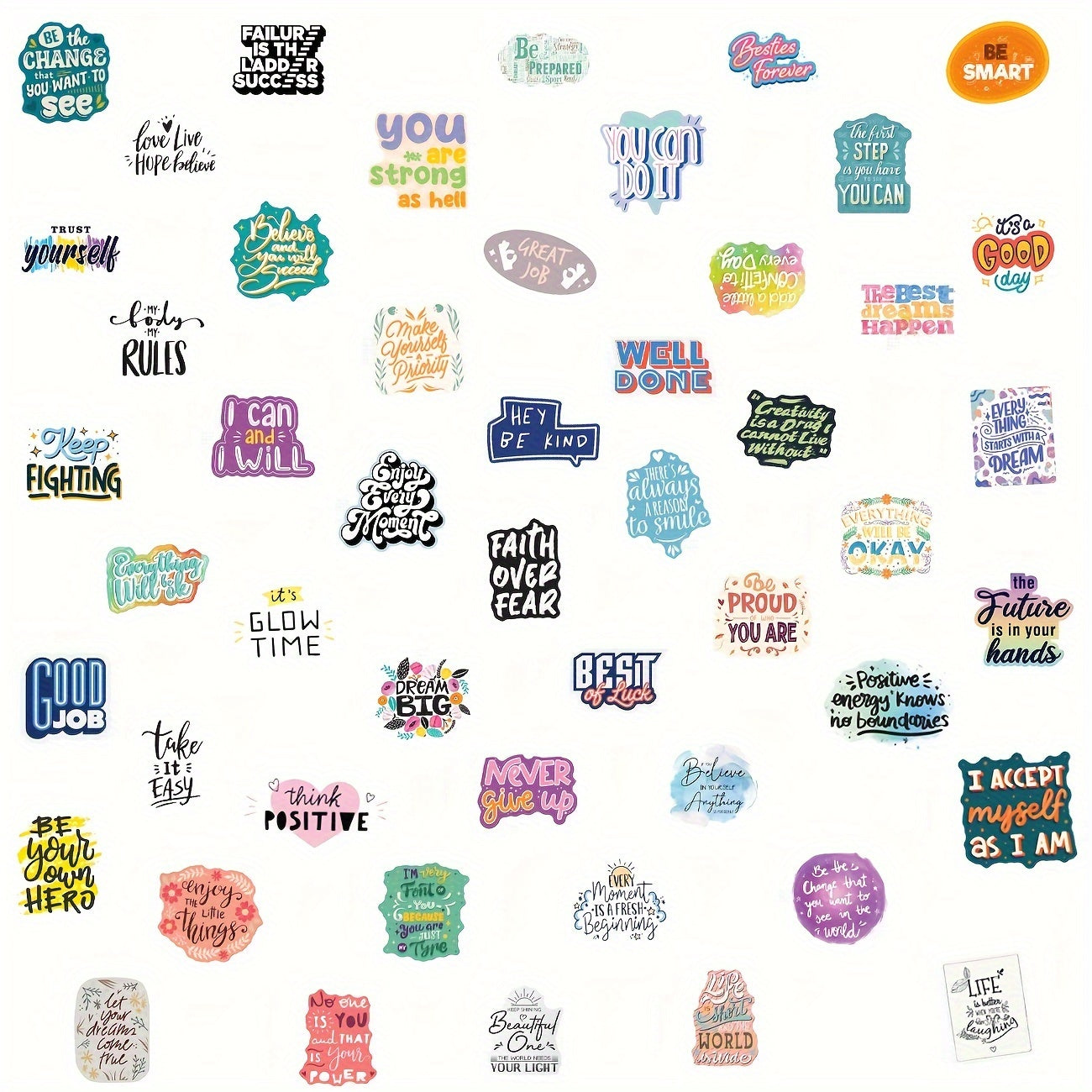 100pcs Motivational Quote Stickers Inspirational Words Stickers For Teachers