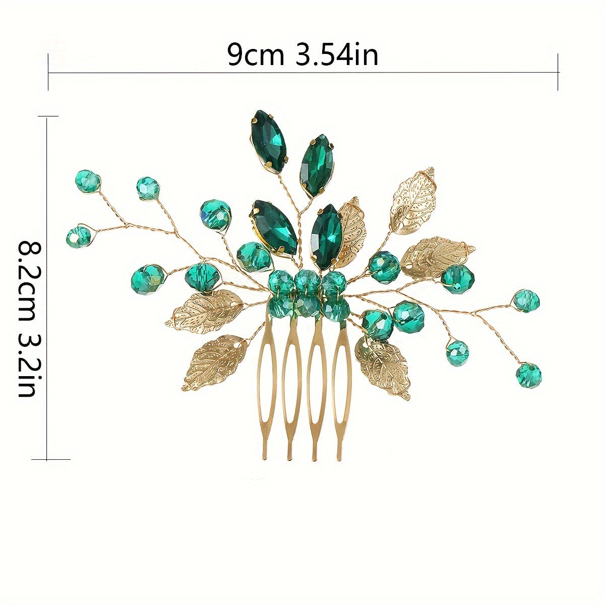 Crystal Leaf Vine Hair Comb Rhinestone Bridal Hair Pin