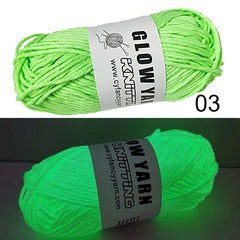 50g Glow In The Dark Yarn Crochet Fluorescent Luminous Scrubby Thread
