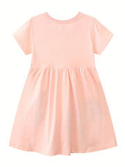Toddler Girls Bunny & Butterfly & Bird Embroidered Dress