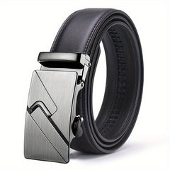 Men's Leather Belt With Automatic Buckle