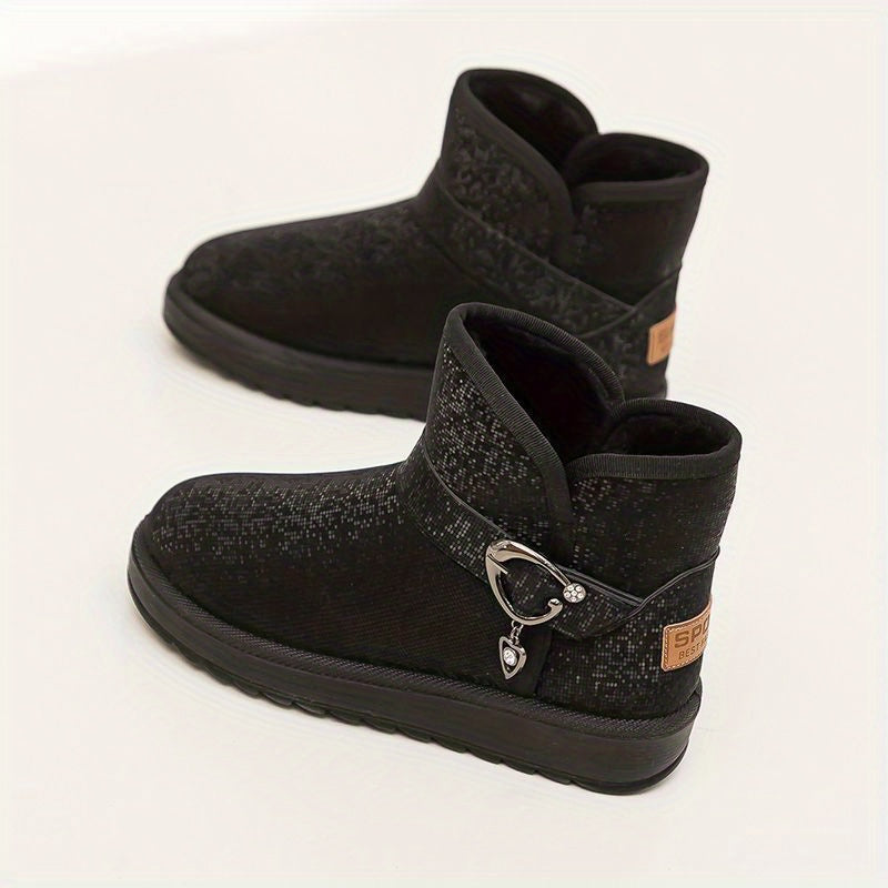 Women's Winter Snow Boots Medium Top Outdoor Shoes