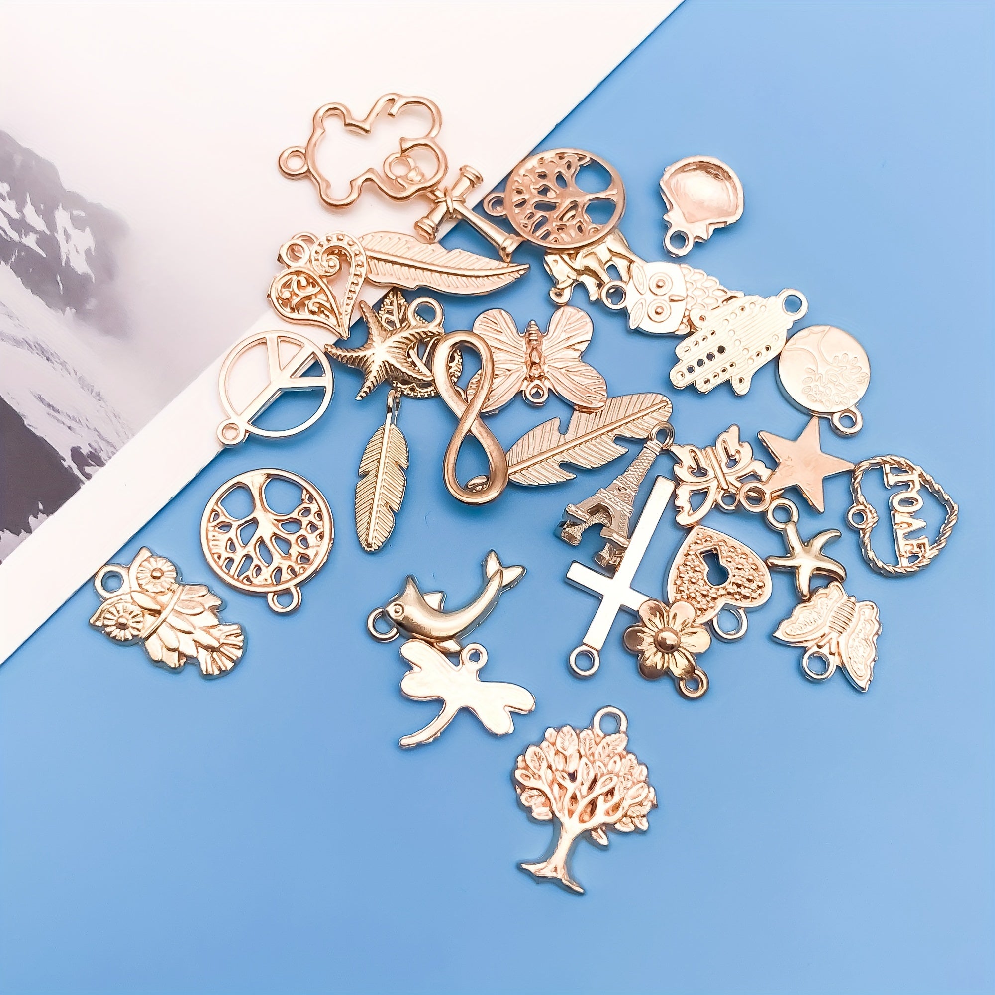 30pcs Zinc Alloy Tree Of Life Charms Pendants for DIY Jewelry Making