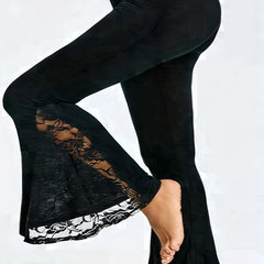 Floral Jacquard Lace Stretch Pants