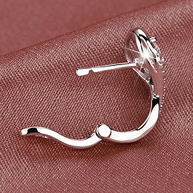 925 Silver Zircon Earrings For Women Wedding Jewelry