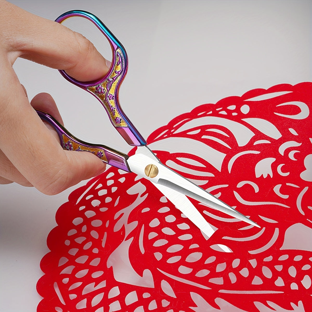 Plum Flower Retro Scissors Cutting Thread Head Cutting Paper Sewing Small Scisso