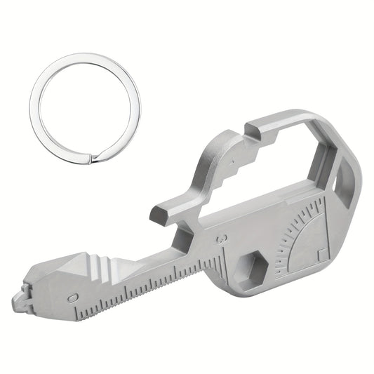 1pc 24-In-1 Stainless Steel Portable Pocket Tool Keychain