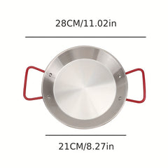 Stainless Steel Seafood Pan Portable Frying Pan Even Heat Cooking Tool