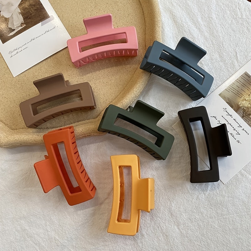 Acrylic Frosted Square Hair Claw Ponytail Holder